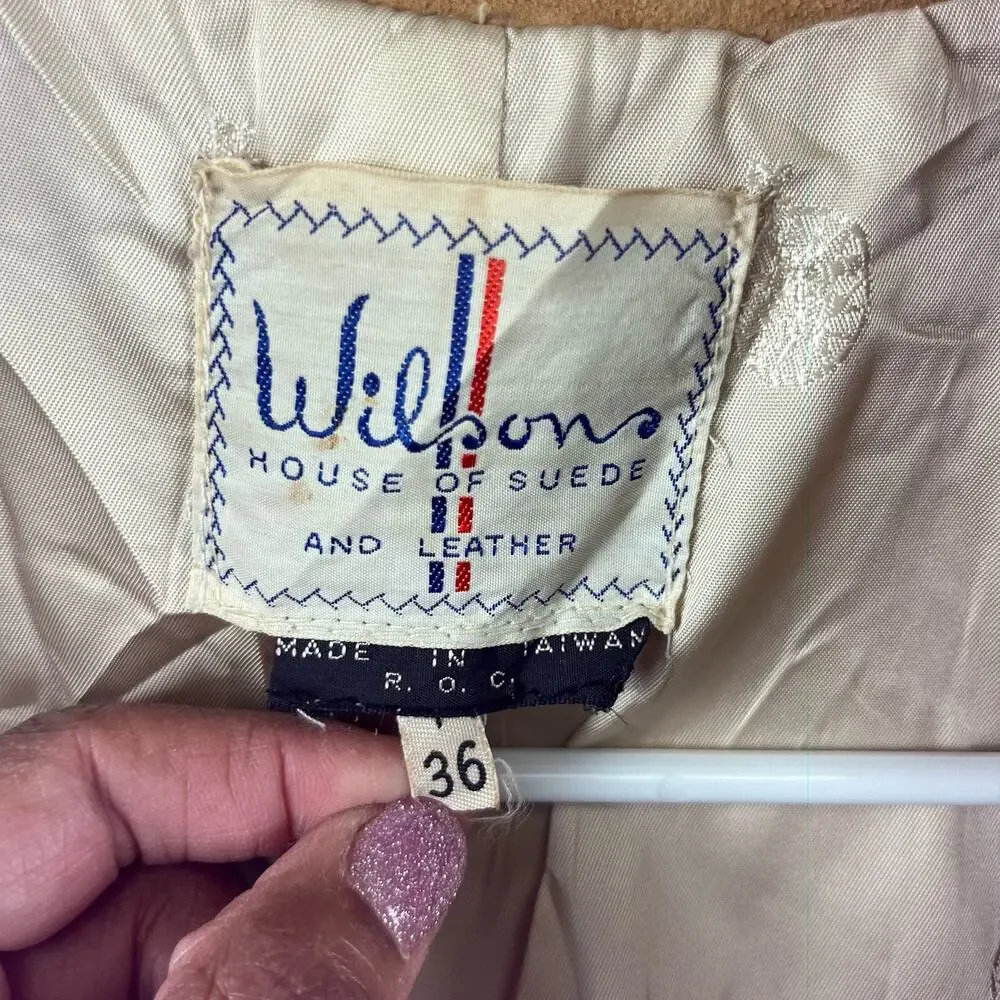 Vintage 1960's Wilson's House of Suede and Leather Blazer Size Men's 36L Western